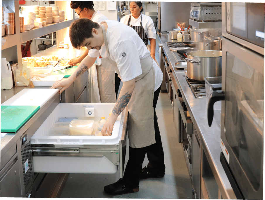 chef opening adande fridge VCS drawer